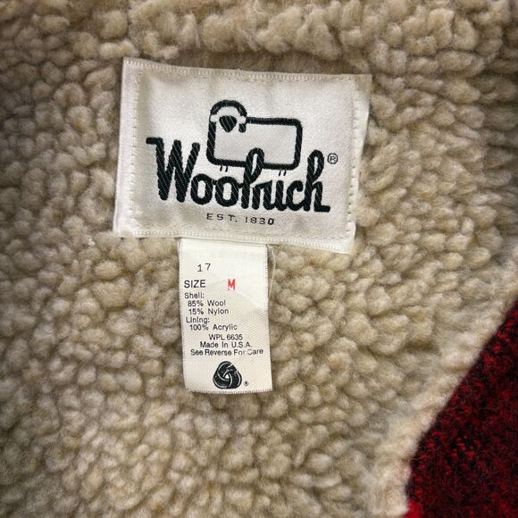 Woolrich Buffalo Check Vest/Size M/Buffalo Check/Sherpa Lined/Outdoors/Unisex - Picture 4 of 9